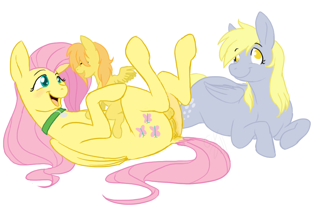 anus arthropod balls blonde_hair bubble butterfly cartoonlion collar cute derp derpy_hooves_(mlp) equine eyelashes father female feral fluttershy_(mlp) friendship_is_magic green_eyes grey_body hair herm insect intersex mammal metal_tag mother my_little_pony parent pegasus pink_hair plain_background pussy sunkist_(mlp) white_background wings yellow_body yellow_eyes young
