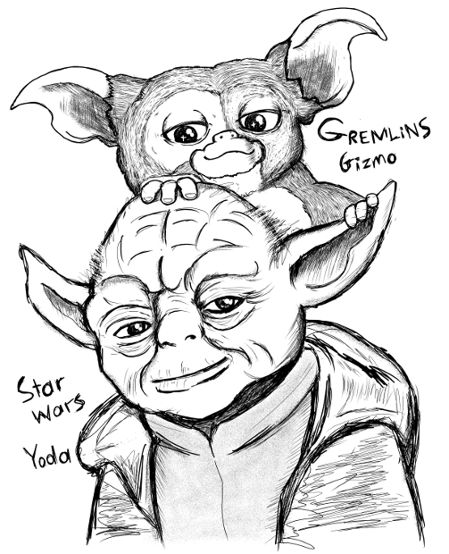 age_difference arakimuna comparison crossover furry gizmo gremlins old smile star_wars yoda young younger
