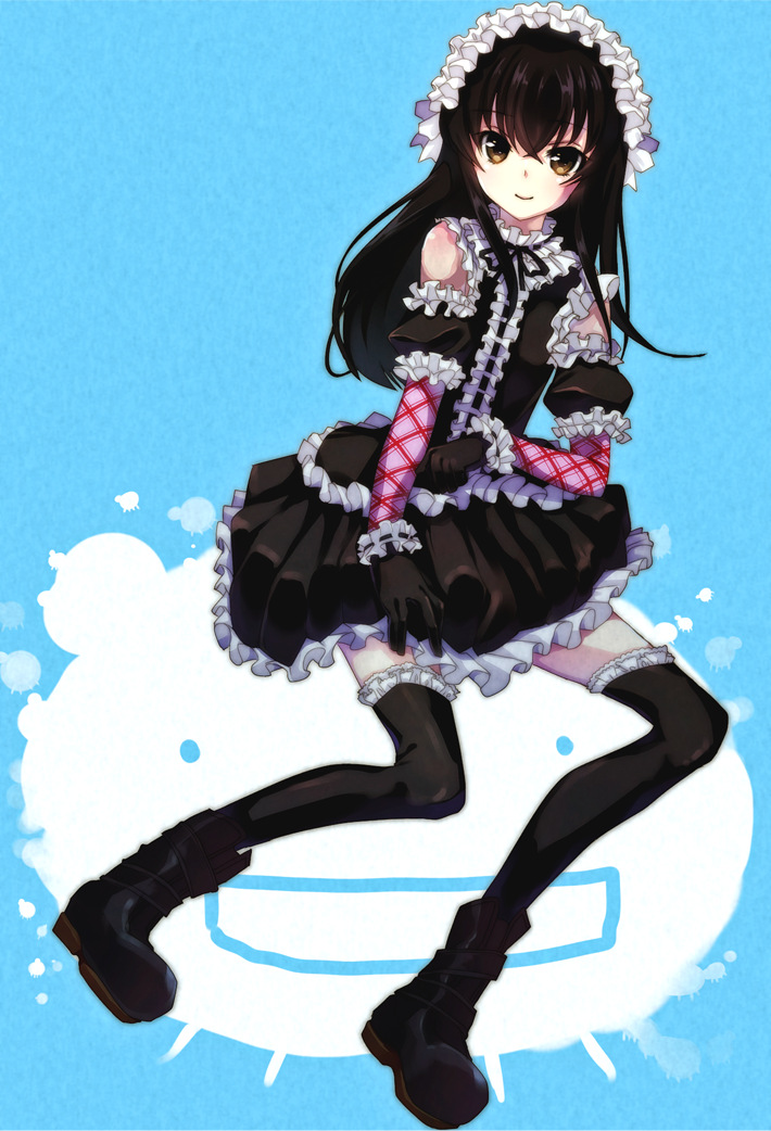 amo cerevisiae-tan gothic_lolita hairband lolita_fashion lolita_hairband male_focus moyashimon otoko_no_ko solo thighhighs yuuki_kei zettai_ryouiki