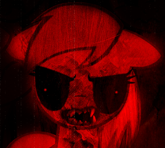 angry bloodied_screen derpy_hooves_(mlp) equine female friendship_is_magic horse mammal my_little_pony nightmare_fuel pony solo undead vampire zalgo zombie