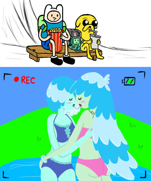 adventure_time bmo finn_the_human jake_the_dog water_nymph