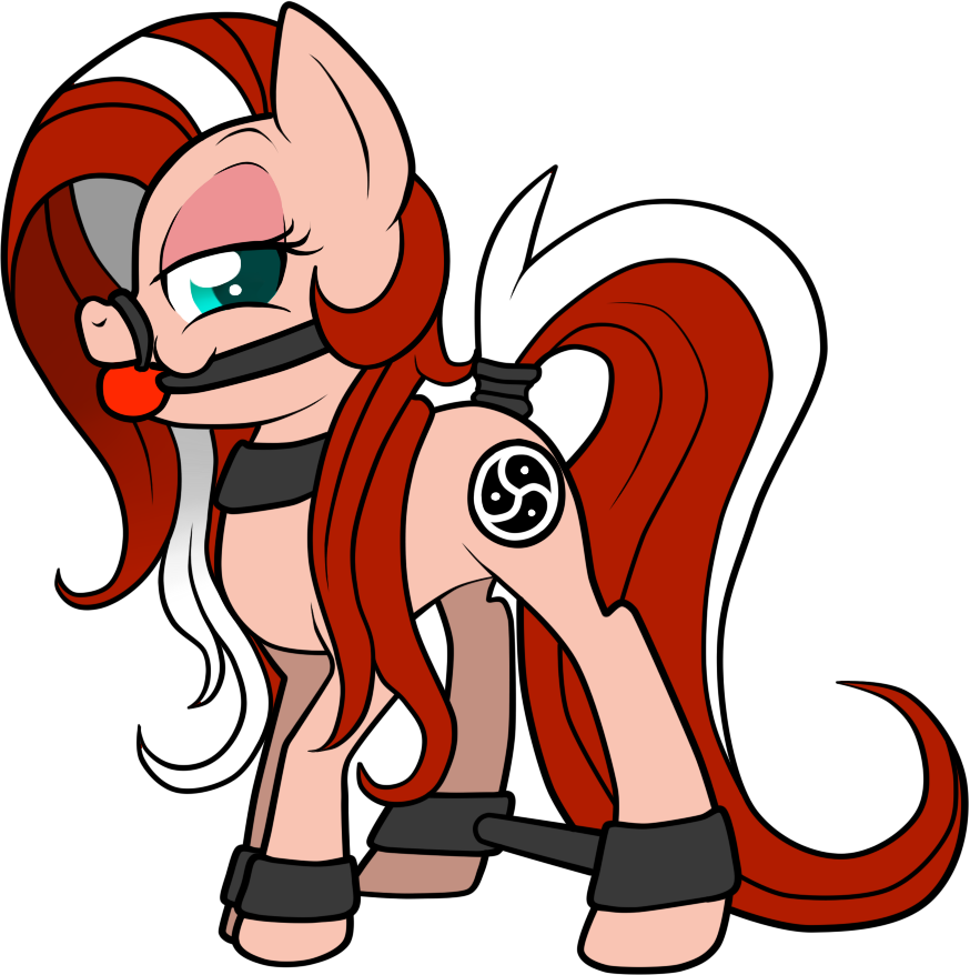 bdsm bondage bound cutie_mark equine female feral gag hair horse long_hair lotso mammal my_little_pony oddly_sexy pony solo standing
