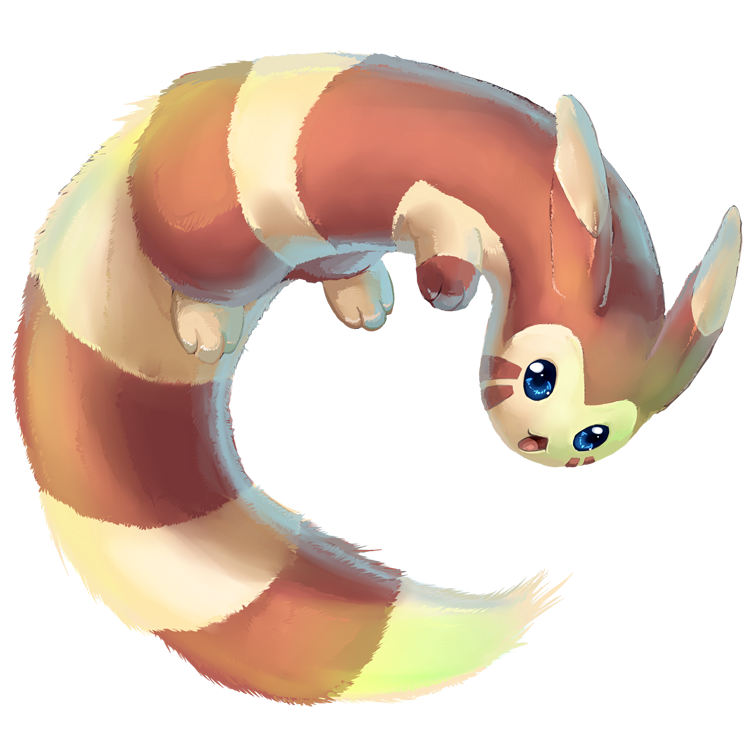 blue_eyes evilqueenie face_markings facial_markings ferret furret long_ears long_tail looking_at_viewer mammal markings mustelid nintendo open_mouth ouroboros plain_background pok&#233;mon pok&eacute;mon smile solo tail transparent_background video_games