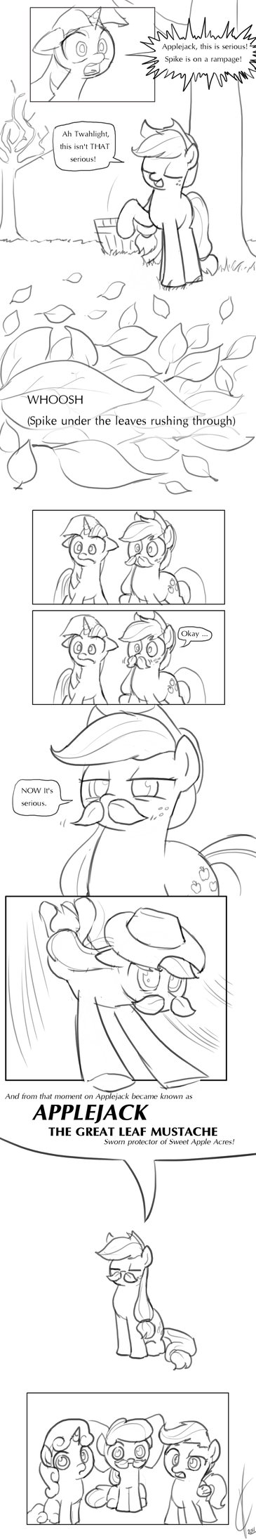 applebloom_(mlp) applejack_(mlp) comic cub cutie_mark cutie_mark_crusaders_(mlp) dialog dialogue dreatos english_text equine female feral friendship_is_magic group hair hat horn horse leaves mammal my_little_pony outside pegasus pony scootaloo_(mlp) sibling sisters sweetie_belle_(mlp) tail text tree twilight_sparkle_(mlp) unicorn valcron wings wood young