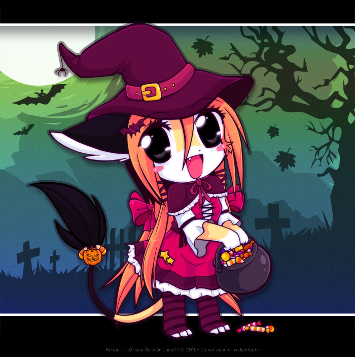 chibi female luna777 magic_user solo star taratsu_(character) witch
