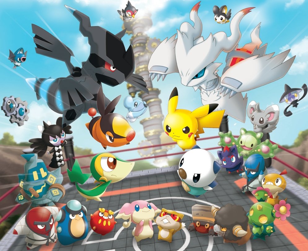 audino chibi crustle cubchoo darumaka emolga game_freak golurk gothitelle klang lampent maractus minccino nintendo no_humans official_art oshawott palpitoad patrat pikachu pokemon pokemon_(game) pokemon_rumble_blast reshiram reuniclus sawk scraggy snivy super_pokemon_scramble swoobat tepig throh tranquill zekrom zorua