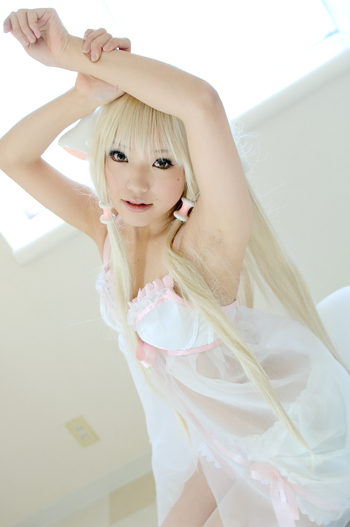 blonde_hair chii chobits cosplay kipi-san lingerie persocom photo twintails underwear