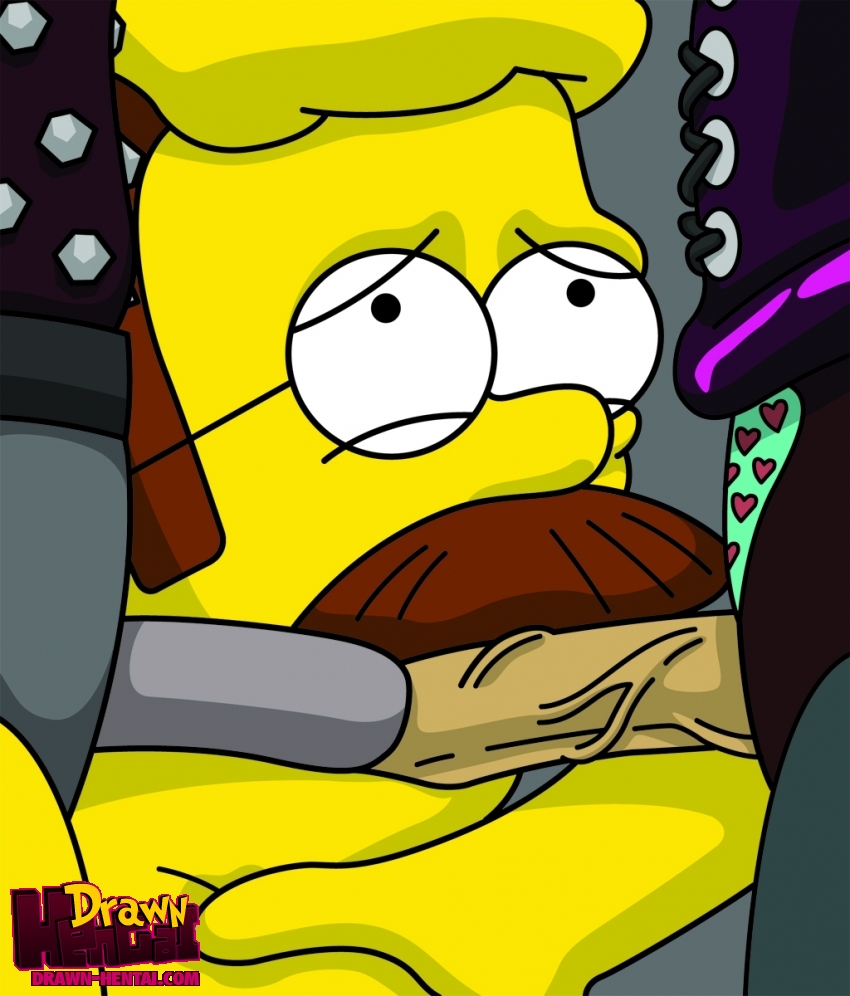 drawn-hentai ned_flanders patty_bouvier selma_bouvier the_simpsons