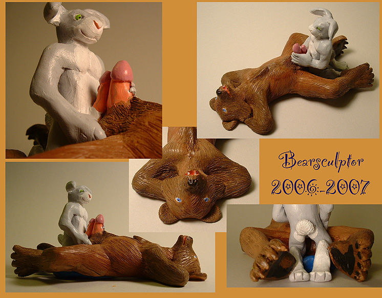 bearsculptor erection frottage gay lagomorph male mammal nude penis photo rabbit real sculpture sex