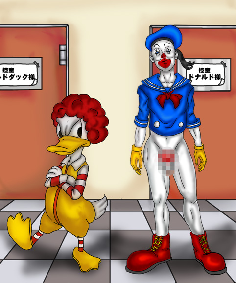crossover donald_duck mascots mcdonald's mcdonald's ronald_mcdonald