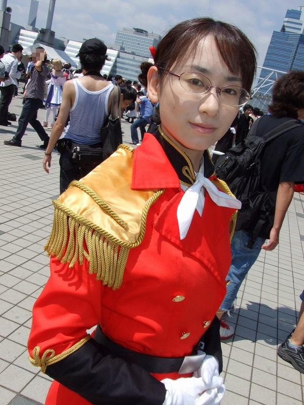 boots colonel_une cosplay glasses gundam gundam_wing lady_une military military_uniform photo tagme_model uniform