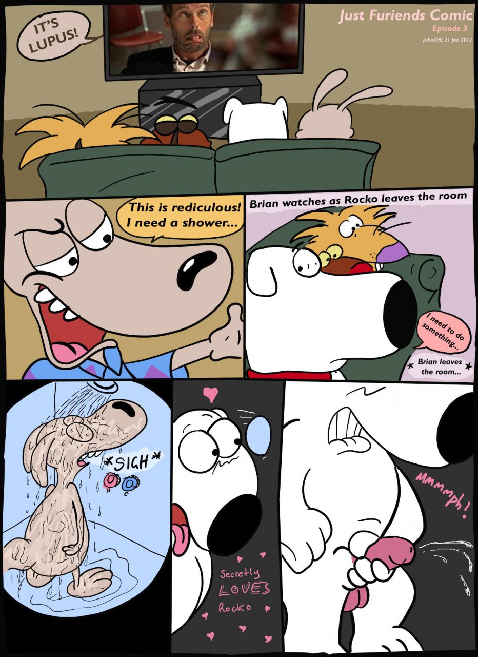 balls beaver brian_griffin canine comic daggett dog english_text family_guy gay gregory_house house.m.d. johnofe just_furiends male mammal marsupial norbert penis rocko rocko's_modern_life rocko's_modern_life rodent text wallaby