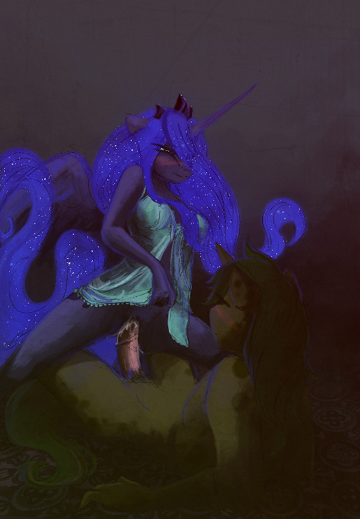 2012 anthro anthrofied blue_fur blue_hair clothing cosmicunicorn cowgirl_position cum cum_in_pussy cum_inside equine female friendship_is_magic fur green_hair hair horn horse iram male mammal my_little_pony on_top penetration penis pony princess_luna princess_luna_(mlp) pussy pussy_juice sex straddling straight unicorn vaginal vaginal_penetration winged_unicorn wings