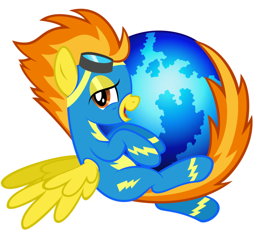 animal_ears bodysuit equine eyewear female feral firefox friendship_is_magic goggles hair horse internet mammal my_little_pony parody pegasus pony skinsuit smile solo spitfire_(mlp) tail two_tone_hair tygerbug web_browser wings wonderbolts_(mlp)