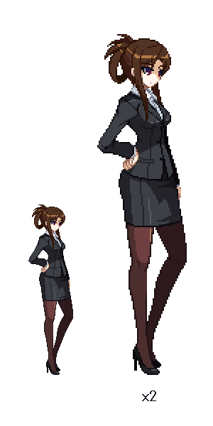 artist_request belted belted_dress brown_hair business_suit clasped_dress constrained_dress cramped_dress formal girded_dress hand_on_hip hands_on_hip high_heels hips jammed_dress kazaoka_mari pantyhose pinched_dress pixel_art pressed_dress red_eyes ribboned_dress shoes simple_background skirt skirt_suit slinky_dress snug_dress sprite stand standing suit tight_dress white_album_2