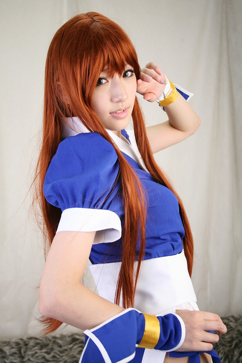 cosplay dead_or_alive highres kasumi_(doa) kunoichi ninja photo red_hair redhead saya saya_(cosplayer) tecmo