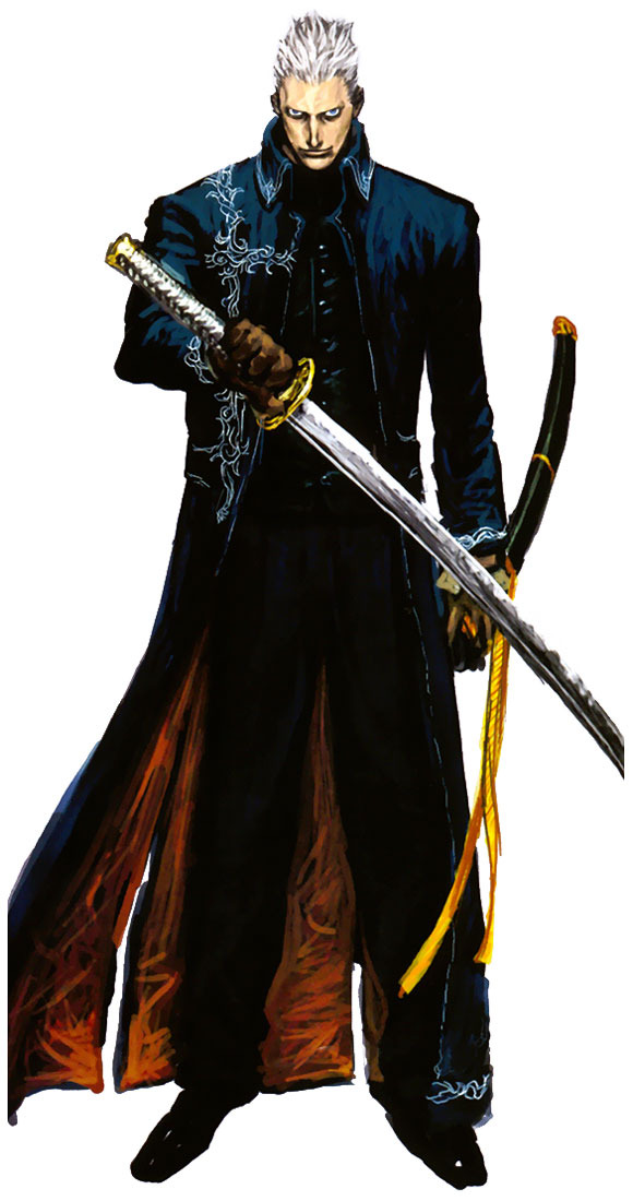 blue_eyes capcom devil_may_cry devil_may_cry_3 gloves highres ikeno_daigo male male_focus official_art vergil virgil