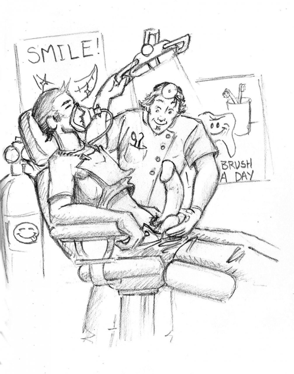 bondage boy dentist doctor evil fun gloves hospital labcoat latex medical restraints sadistic