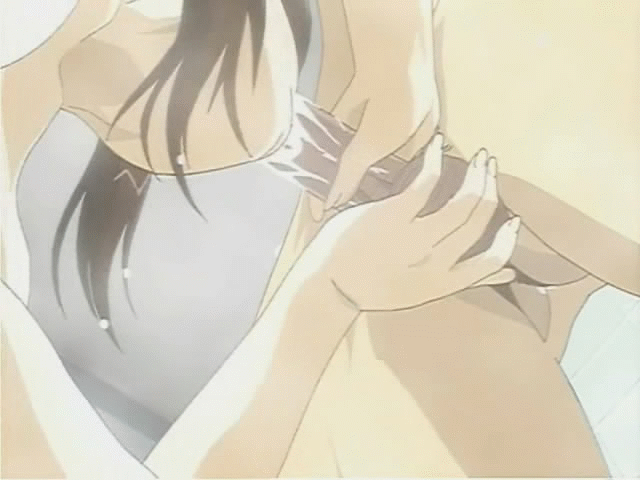 animated animated_gif brown_hair fellatio long_hair natural_2_duo oral testicles toriumi_chisato uncensored