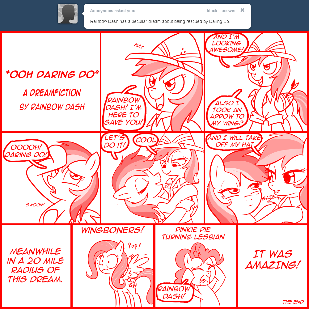 comic cutie_mark daring_do_(mlp) dialog english_text equine female feral fluttershy_(mlp) friendship_is_magic hat horse lesbian madmax mammal my_little_pony pegasus pinkie_pie_(mlp) pony rainbow_dash_(mlp) rescue text tumblr wing_boner wings
