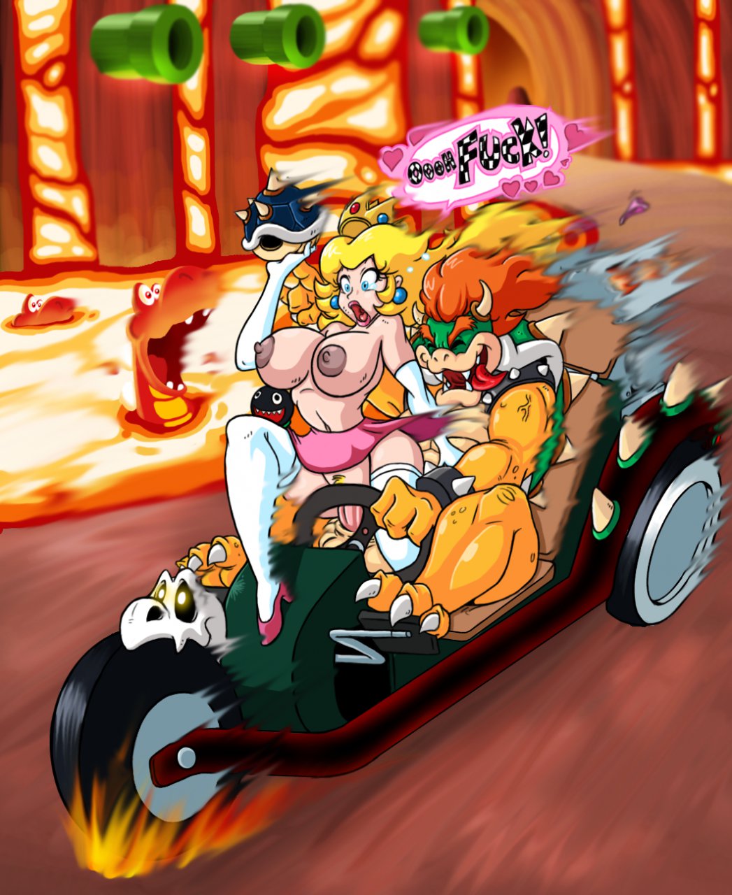 &hearts; &lt;3 balls big_breasts blargg blonde_hair blue_eyes bowser bracelet breasts cave claws crown driving ear_piercing earring elbow_gloves english_text erection eyes_closed female gloves hair heels high_heels hindpaw horn huge_breasts human jewelry kart koopa lava legwear lips long_hair lordstevie male mammal mario_bros navel nintendo nipples nude on_top open_mouth orange orange_body orange_hair paws penetration penis piercing pipe princess princess_peach pubes pubic_hair public pussy racing red_hair reptile reverse_cowgirl_position riding royalty scalie sex shell sitting skirt spiked_bracelet spikes stockings straight tears text tongue tongue_out turtle vaginal vaginal_penetration vein veins video_games yellow