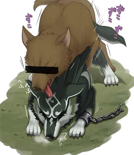 anal anal_penetration canine dog doggy_position feral from_behind gay male penetration sex the_legend_of_zelda unknown_artist video_games wolf