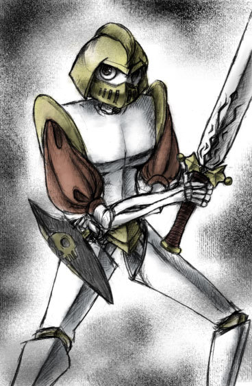 1boy armor daniel_fortesque dead death helmet male male_focus medievil shield skeleton skeleton_knight skull solo sword weapon
