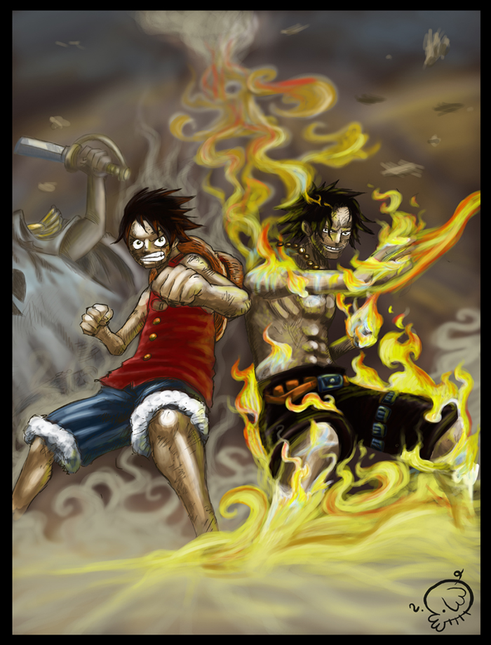 ace luffy one piece tagme