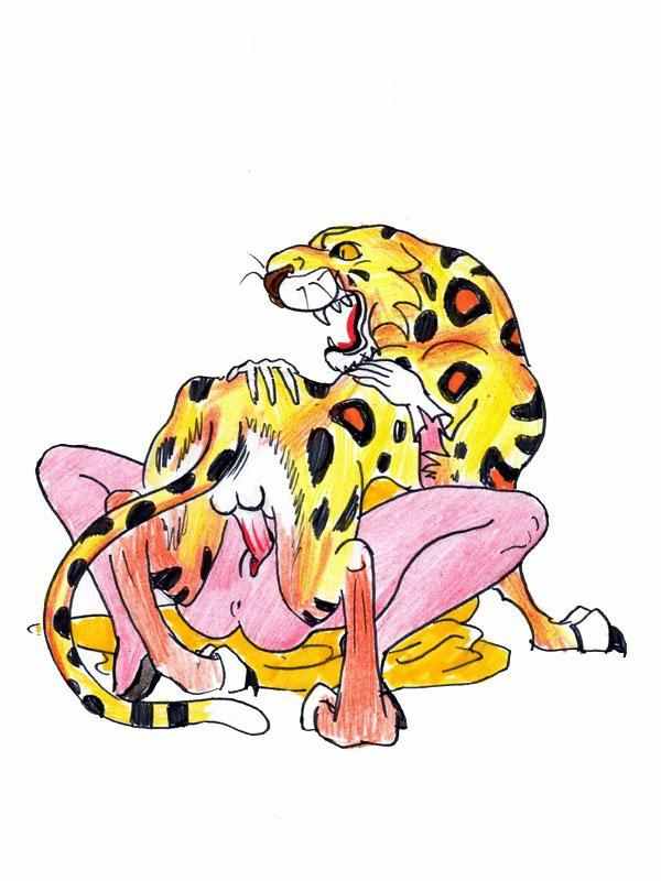 bestiality feline female feral human interspecies jaguar male sex straight unknown_artist