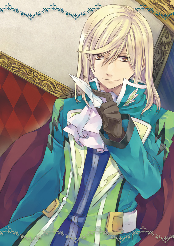 bad_id bad_pixiv_id blonde_hair brown_eyes cape cravat gloves male_focus richard_(tales) solo tales_of_(series) tales_of_graces touge78