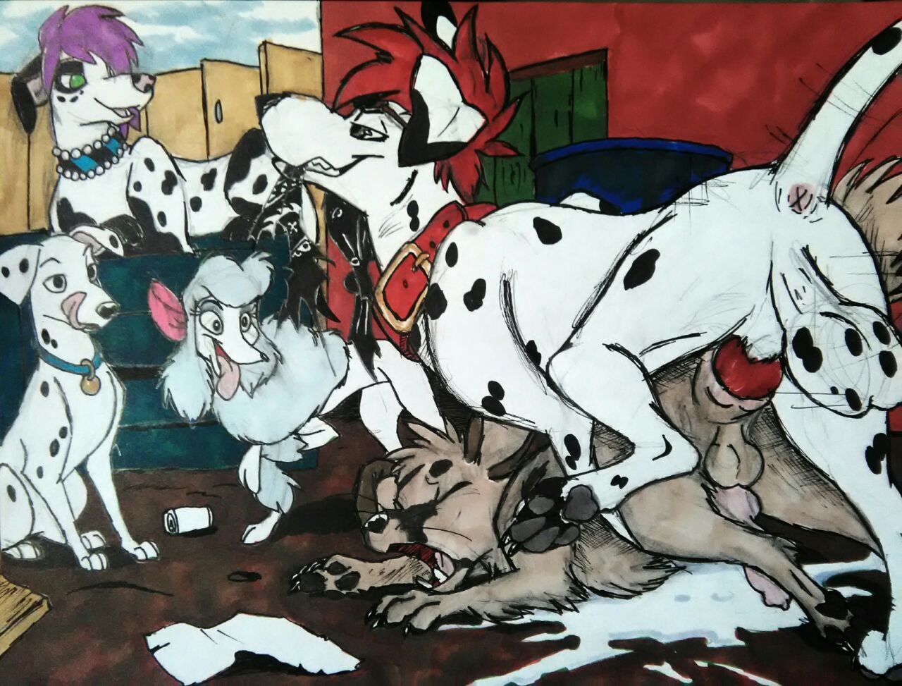 101_dalmatians anal anal_penetration anus aoshi2012 balls canine cobalt_(cobaltdawg) dalmatian disney dog female feral feral_on_feral from_behind_(disambiguation) georgette male male/male mammal penetration penis perdita