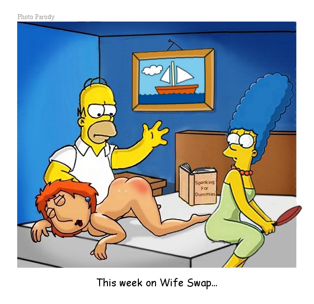 crossover family_guy homer_simpson lois_griffin marge_simpson the_simpsons