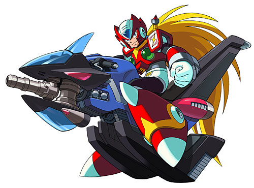 android artist_request bodysuit cannon clenched_hands gloves helmet long_hair lowres male_focus official_art ponytail rockman rockman_x simple_background solo turret very_long_hair white_background white_gloves zero_(rockman)