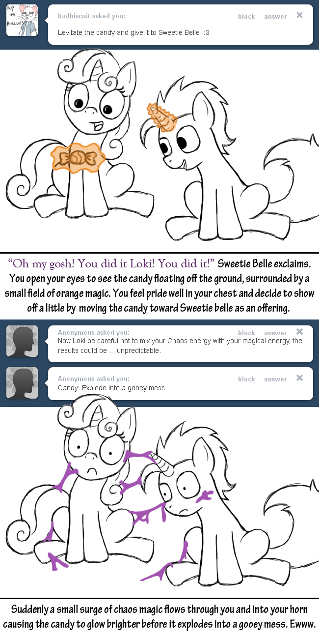 bitterplaguerat comic cub dialog dialogue english_text equine female feral friendship_is_magic hair hooves horn horse loki long_hair male mammal mane my_little_pony pony short_hair sweetie_belle_(mlp) text unicorn young