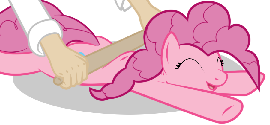 curled_hair disembodied_hand duo earth_pony equid equine female feral friendship_is_magic hair happy hasbro horse human mammal massage my_little_pony pink_hair pinkie_pie_(mlp) pony quadruped rolling_pin solo_focus tail tg-0