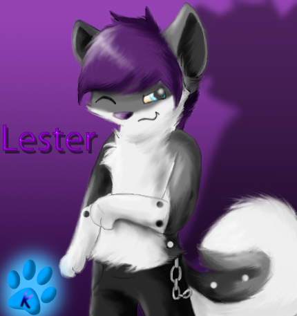 anthro clothing cub dog hair husky invalid_tag k9 lester lesterhusky long_hair male mammal puppy purple_hair young