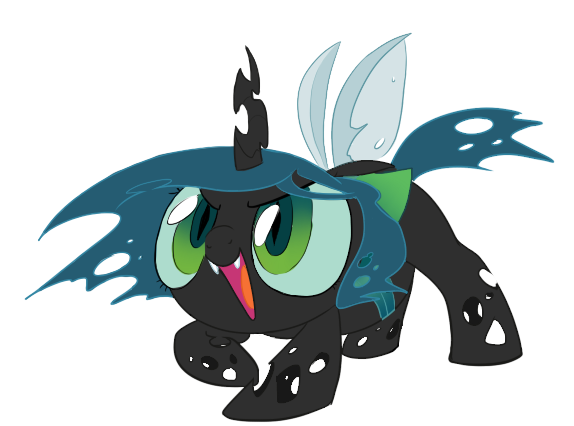 briskby changeling cub cute equine female feral friendship_is_magic green_eyes hair horn horse long_hair my_little_pony pony queen_chrysalis_(mlp) solo wings young