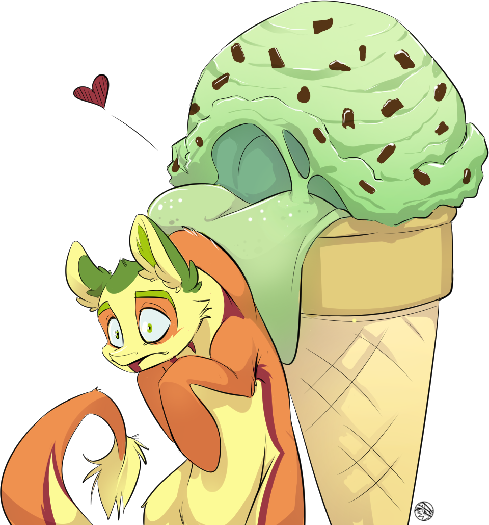 &lt;3 animate_inanimate black_background cone dessert equine feardakez food hybrid ice_cream ice_cream_cone kez licking mammal simple_background tongue tongue_out