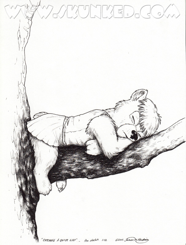 branch cute demon dress james_m_hardiman jim_hardiman mammal penance sleeping succubus tree wood