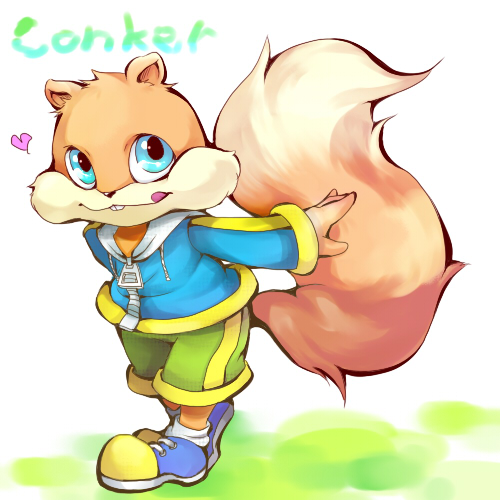 anthro conker conker's_bad_fur_day conker's_bad_fur_day furry heart lowres no_humans rareware squirrel tsumire