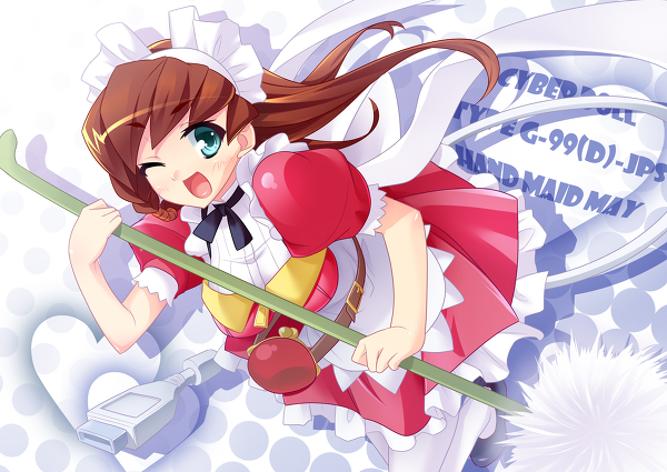 artist_request brown_hair cyberdoll_may hand_maid_may wink