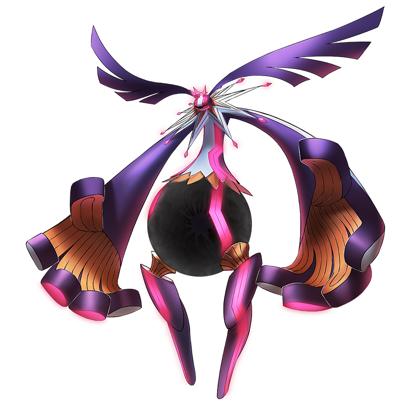 angel cherubimon cherubimon_(vice) cherubimon_(vice)_x-antibody corruption digimon digimon_(creature) fallen_angel glowing horns long_arms official_art open_mouth orb simple_background white_background