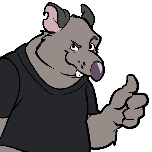 2024 4_fingers anthro brok_the_investigator clothing coughee_aholic fingers grey_body guard_(brok_the_investigator) male mammal murid murine rat rodent shirt slightly_chubby smile solo topwear