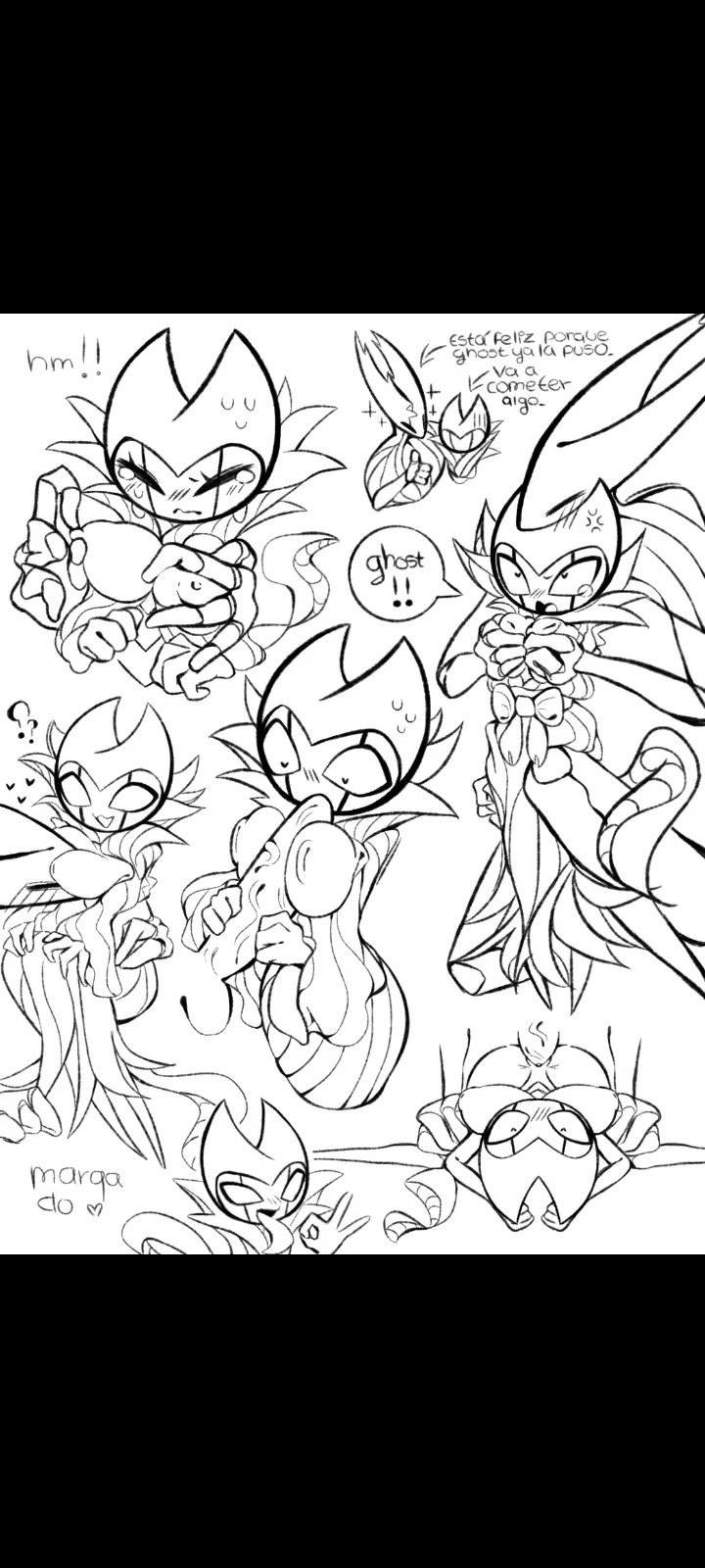 &lt;3 &lt;3_eyes angry anthro aroused arthropod balls bodily_fluids breasts cloak clothing dialogue duo exclamation_point fellatio fellatio_gesture female genitals gesture grimmchild_(hollow_knight) hand_gesture hands_behind_head hi_res holding_breast hollow_knight horn larger_male male male/female marga_do nipple_fetish nipple_pinch nipple_play nipples oral penetration penile penis pinch portuguese_text question_mark sex size_difference smaller_female suggestive suggestive_gesture team_cherry tears text the_knight_(hollow_knight) thumbs_up tongue tongue_out vaginal vaginal_penetration vein veiny_penis vessel_(species)