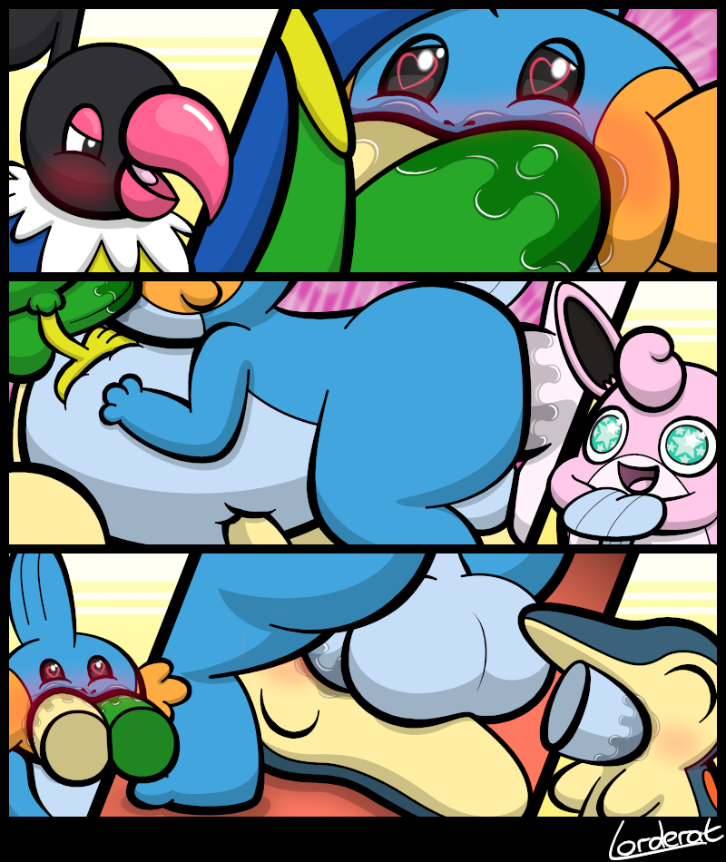 2021 abdominal_bulge anthro anthro_on_anthro backsack balls beak big_balls black_border blue_balls blue_body blue_butt blue_fur blue_penis blue_perineum blue_skin blush border bulge butt chatot chatot_(eotds) cyndaquil double_oral eyes_closed face_fucking fin foursome from_behind_position fur generation_1_pokemon generation_2_pokemon generation_3_pokemon generation_4_pokemon genitals green_balls green_penis group group_sex guildmaster_wigglytuff hand_on_belly head_fin heart_eyes heart_symbol horizontal_blockage humanoid_genitalia humanoid_penis imminent_orgasm irrumatio lorderat male male/male male_penetrated male_penetrating male_penetrating_male mudkip multicolored_body multicolored_fur nintendo oral oral_penetration penetration penile penis penis_in_mouth perching_position perineum pink_beak pokemon pokemon_(species) pokemon_mystery_dungeon sex signature small_but_hung spike_chunsoft tail tail_fin tail_pull thick_penis two_tone_body two_tone_fur wigglytuff yellow_body yellow_fur yellow_penis