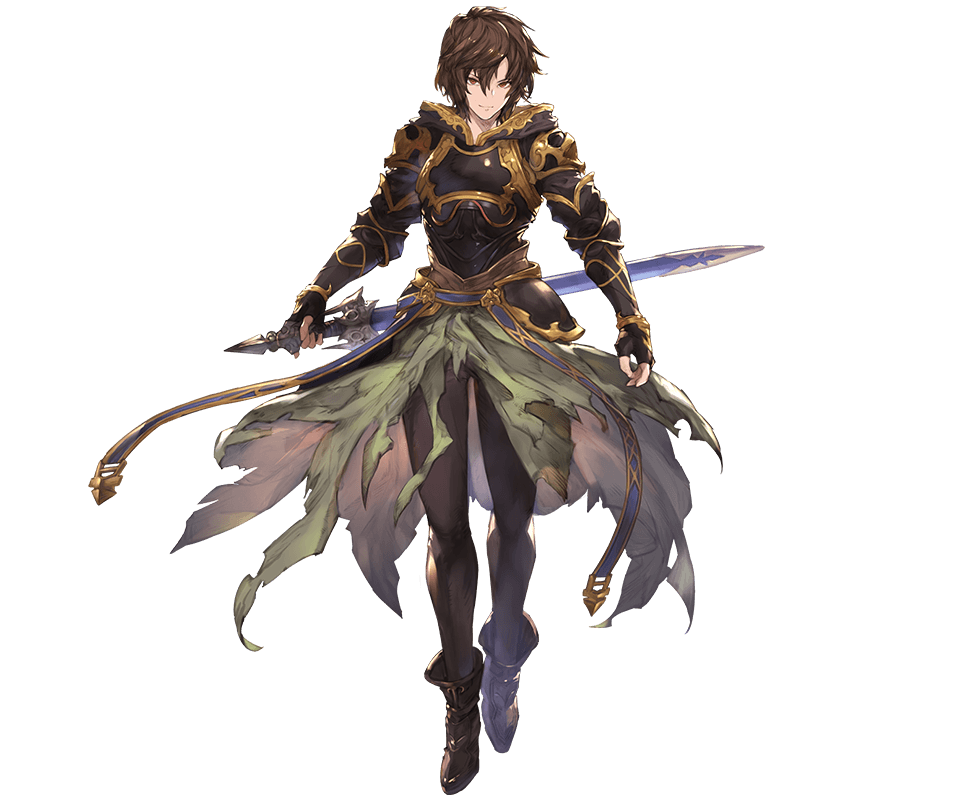 1boy ahoge ankle_boots armor belt bishounen black_pants boots breastplate brown_hair cape empty_eyes evil_smile fingerless_gloves floating_cape full_body gloves gold_trim granblue_fantasy green_cape hair_between_eyes hip_armor holding holding_sword holding_weapon hood hood_down light_smile looking_at_viewer minaba_hideo official_art pants red_eyes sandalphon_(granblue_fantasy) scabbard sheath shoulder_armor smile sword tachi-e tight_clothes tight_pants transparent_background weapon