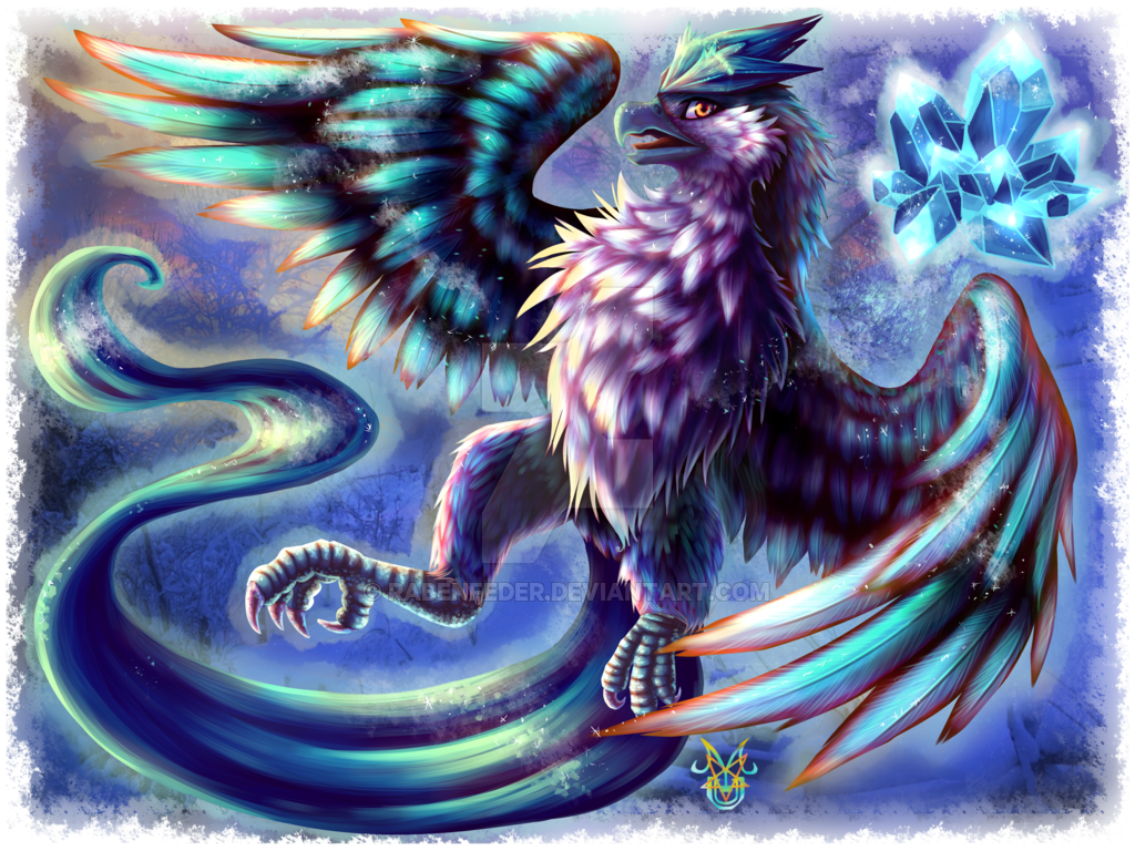 articuno bird blue claws commentary commission creatures_(company) english_commentary flying full_body game_freak gen_1_pokemon ice nintendo no_humans pokemon rabenfeder realistic watermark web_address yellow_eyes