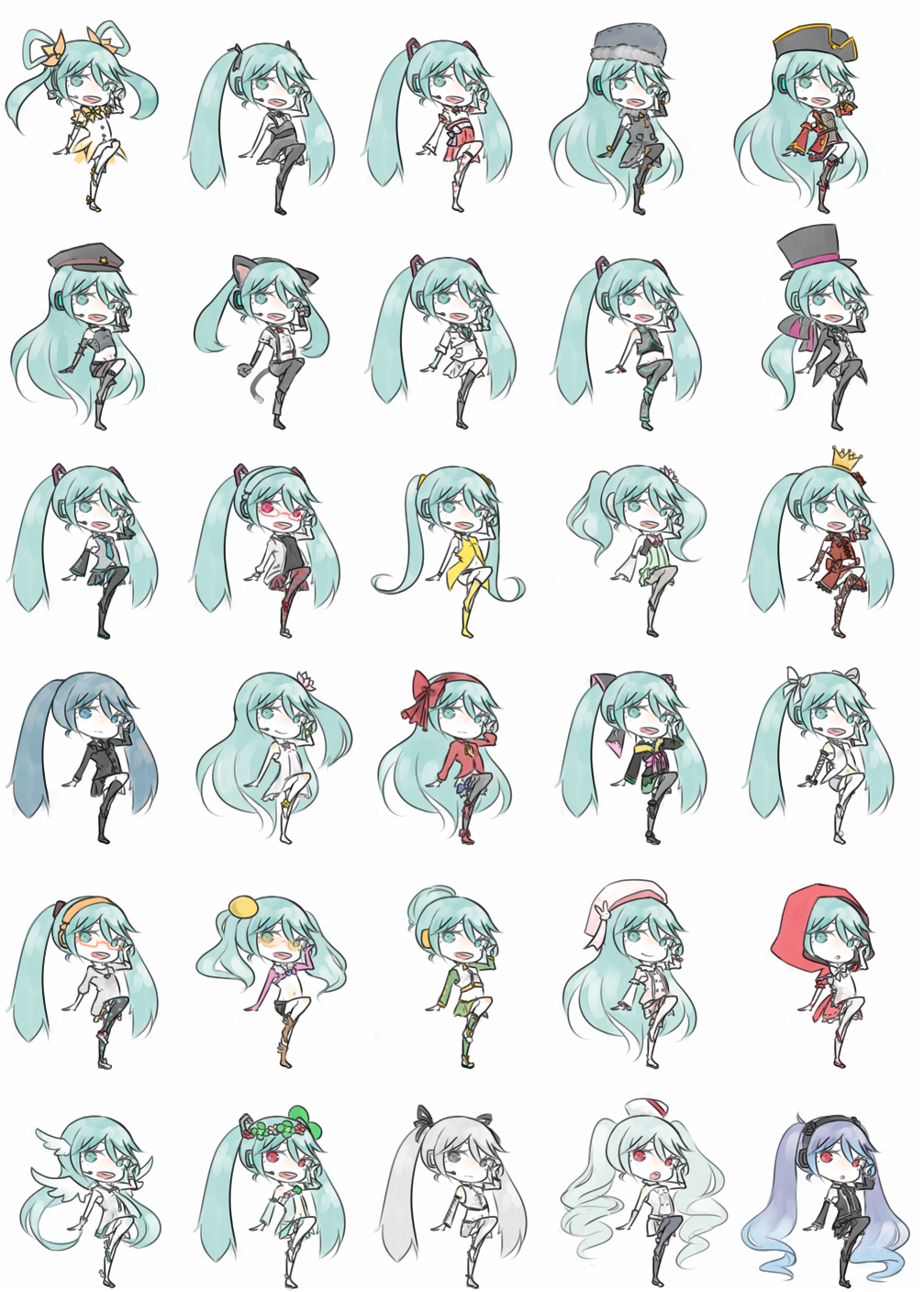aile_d'ange_(module) alternate_color alternate_costume alternate_hair_color angel_(module) animal_ears aqua_eyes aqua_hair bare_shoulders beret black_legwear blue_hair boots bracelet cat_ears cat_tail chibi chibibro chou_(module) colorful_drop_(module) colorful_x_melody_(vocaloid) cosplay crown dancer_(module) detached_sleeves dress fairy_(module) fishnet_pantyhose fishnets frills glasses grey_hair hair_bun hair_down hair_ribbon hat hatsune_miku hatsune_miku_no_gekishou_(vocaloid) hatsune_miku_no_shoushitsu_(vocaloid) head_wings headphones headset high_heels highres hood infinity_(module) jacket jersey_(module) jewelry kemonomimi_mode kocchi_muite_baby_(vocaloid) koiiro_byoutou_(vocaloid) little_red_riding_hood little_red_riding_hood_(grimm) little_red_riding_hood_(grimm)_(cosplay) long_hair magician magician_(module) magnet_(vocaloid) miko_(module) mikuzukin_(module) miracle_paint_(vocaloid) multicolored_hair multiple_persona multiple_views natural_(module) navel necktie noble_(module) nyan_ko_(module) open_mouth outstretched_arm pantyhose pink_pops_(module) pirate_(module) pleated_skirt poppippoo_(vocaloid) powder_(module) project_diva project_diva_(series) project_diva_2nd punk_(module) purple_hair red_eyes ribbon saihate_(vocaloid) school_(module) semi-rimless_eyewear shoes shorts skirt smile snow_(module) spacey_nurse_(module) spiritual_(module) tail thighhighs top_hat twintails very_long_hair vintage_dress_(module) vocaloid voice_(vocaloid) white_background white_one-piece_(module) wings yellow_(vocaloid)