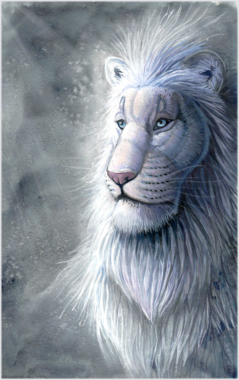 feline feral fur hibbary lion male mammal moonlight portrait solo white white_fur