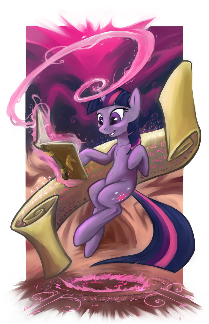 book equine female feral friendship_is_magic hobbes-maxwell magic my_little_pony scroll twilight_sparkle_(mlp)
